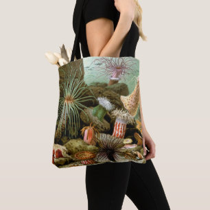 Meeresanemonen, Vintage Meerestiere Tasche