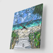 Meeresansicht 288 quadratische wanduhr (Winkel)