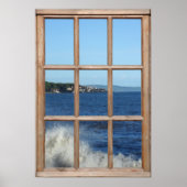 Meeresansicht von einem Fenster mit Meeresspray Poster (Vorne)