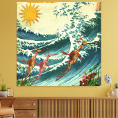 Meeresaugen um die Leinwand (Insitu (Wohnzimmer))