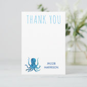 Meeresautik unter dem Meeresgrund Octopus Vielen D Dankeskarte (Stehend Vorderseite)