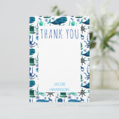 Meeresautik unter dem Meeresgrund Octopus Vielen D Dankeskarte (Stehend Vorderseite)