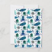 Meeresautik unter dem Meeresgrund Octopus Vielen D Dankeskarte (Rückseite)