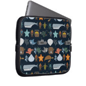 Meeresbewohner Muster 1 Laptopschutzhülle (Vorne Rechts)
