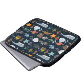 Meeresbewohner Muster 1 Laptopschutzhülle (Vorne Knopf)