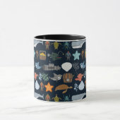 Meeresbewohner Muster 1 Tasse (Zentrum)
