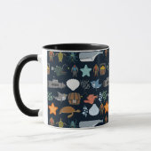 Meeresbewohner Muster 1 Tasse (Links)
