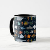 Meeresbewohner Muster 1 Tasse (Vorderseite Links)