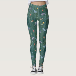 Meeresbewohner (Wal, Tintenfisch & Hai) Leggings