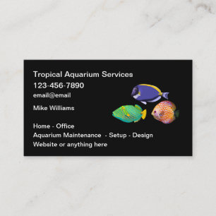 Meeresbiologe für Aquariendienste Visitenkarte