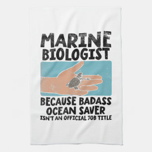 Meeresbiologe Meeresbiologie Geschirrtuch