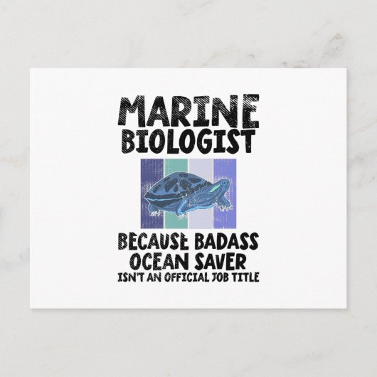 Meeresbiologe Meeresbiologie Postkarte (Vorderseite)