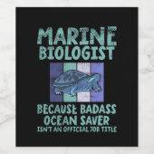 Meeresbiologe Meeresbiologie Weinetikett (Einzelnes Label)