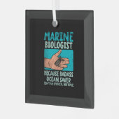 Meeresbiologe Ornament Aus Glas (Vorderseite links)