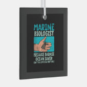 Meeresbiologe Ornament Aus Glas (Vorderseite Rechts)