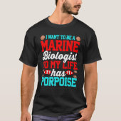 Meeresbiologe porpoise Marine Life Puns T-Shirt (Vorderseite)
