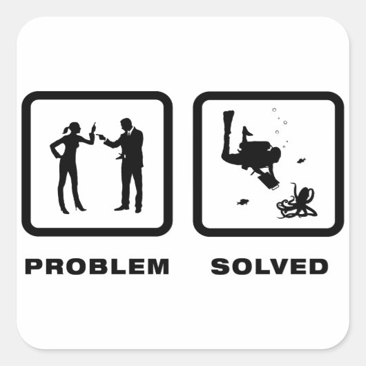 Meeresbiologe Quadratischer Aufkleber (Vorderseite)