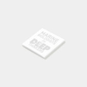 Meeresbiologen sind tiefe Denker Post-it Klebezettel (angewinkelt)