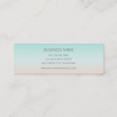 Meeresbiologie der Meeresschildkröte Mini Visitenkarte (Rückseite)