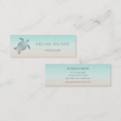 Meeresbiologie der Meeresschildkröte Mini Visitenkarte (Vorne/Hinten)