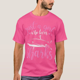 Meeresbiologie nur ein Mädchen, das Haie Liebe T-Shirt