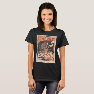 Meeresbiologie Ozeanographie Vintages Retroposter T-Shirt