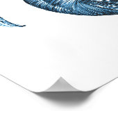 Meeresblau an der Küste Poster (Ecke)