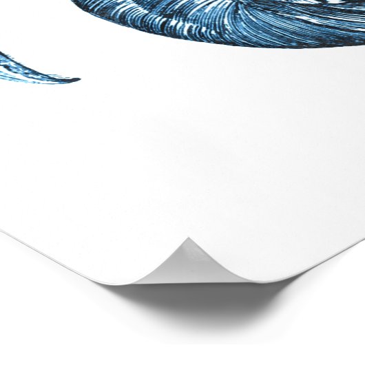 Meeresblau an der Küste Poster (Ecke)