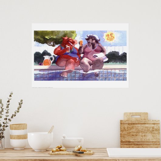 Meeresblau Poster (Küche)