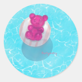 Meeresblau Runder Aufkleber