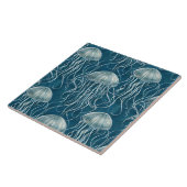 Meeresblau und Weißgelb-Muster Fliese (Seite)