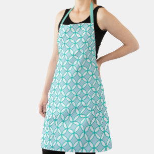 Meeresblaue Blütenblätter-Muster All-Over Print Sc Schürze