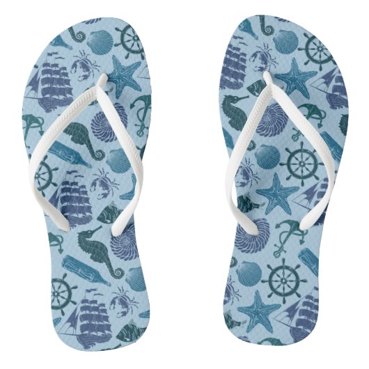 Meeresblaue Farbmuster Badesandalen (Fußbett)