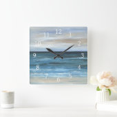 Meeresblick 266 quadratische wanduhr (Zuhause)