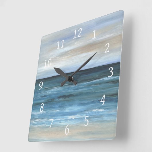 Meeresblick 266 quadratische wanduhr (Winkel)