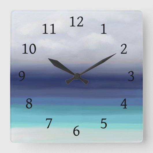 Meeresblick 277 runde wanduhr (Vorderseite)