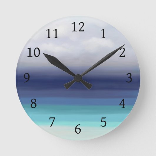 Meeresblick 277 runde wanduhr (Vorderseite)