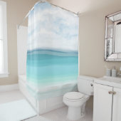 Meeresblick 282 Türkisfarbener Ozean Duschvorhang (Beispiel)