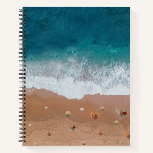MEERESBLICK STRAND MUSCHELN SOMMERFERIEN  NOTIZBLOCK