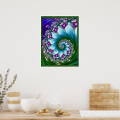 Meeresblüten-Spirale Poster (Küche)