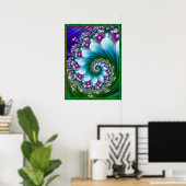Meeresblüten-Spirale Poster (Heimbüro)