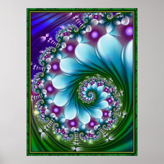 Meeresblüten-Spirale Poster (Vorne)