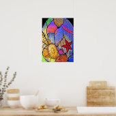 Meeresboden auf festem Glas Poster (Küche)