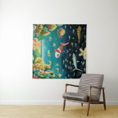 Meeresboden voller farbiger Fischkorallen Wandteppich (Beispiel (Horizontal))