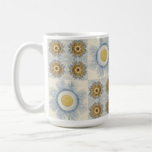 Meeresbotanik-Karo-Muster Cream Kaffeetasse