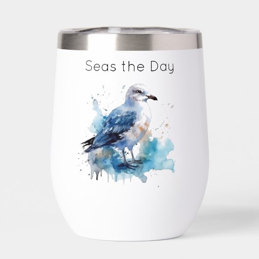 Meeresbrise: Aquareller Seagull (Rückseite)