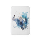 Meeresbrise: Aquareller Seagull Badematte (Vorderseite Vertikal)