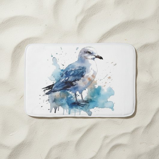 Meeresbrise: Aquareller Seagull Badematte