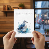 Meeresbrise: Aquareller Seagull Feiertagspostkarte