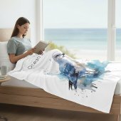 Meeresbrise: Aquareller Seagull Fleecedecke